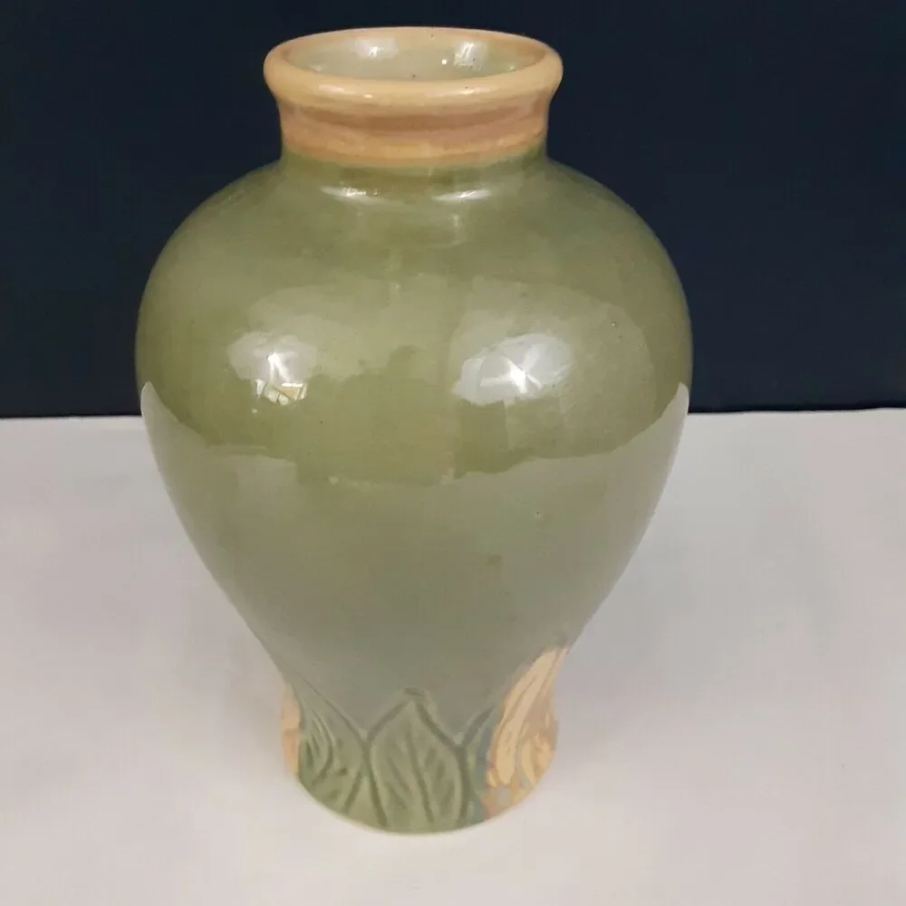 Glazed Pottery Vase Minimalist,Country by Hand Crafted Ceramics